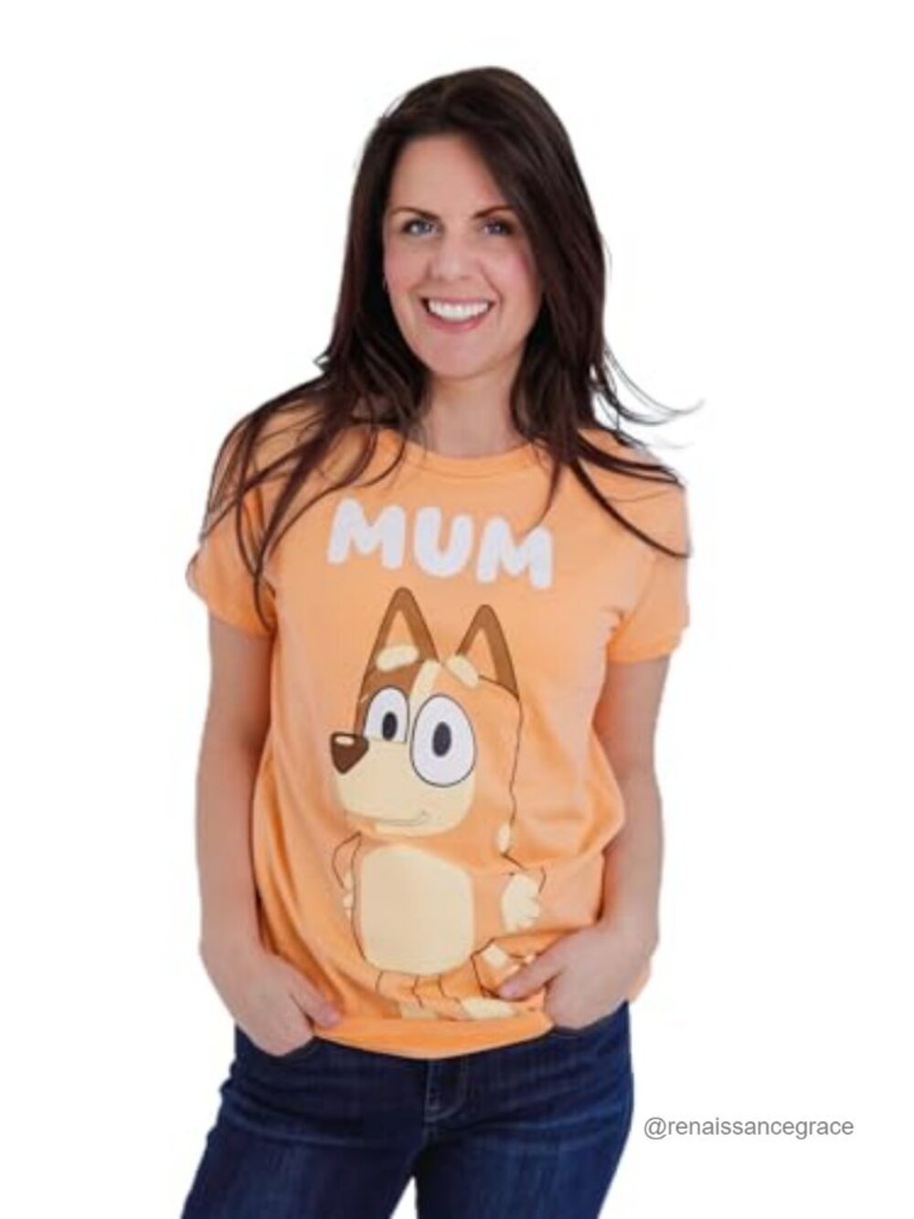 Bluey Matching Family Short Sleeve T-Shirt Cotton Blend Crewneck Tee